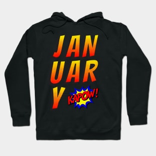 January born comic strips funny gift Hoodie